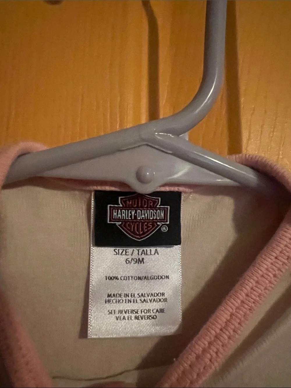 6-9 MONTHS BABY GIRL HARLEY DAVIDSON ONESIE ONE-PIECE LIKE 3-6 MONTHS.